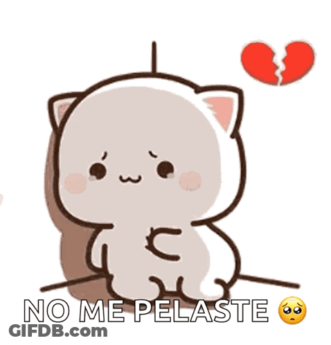 Cartoon Cat With Broken Heart No Me Pelaste GIF