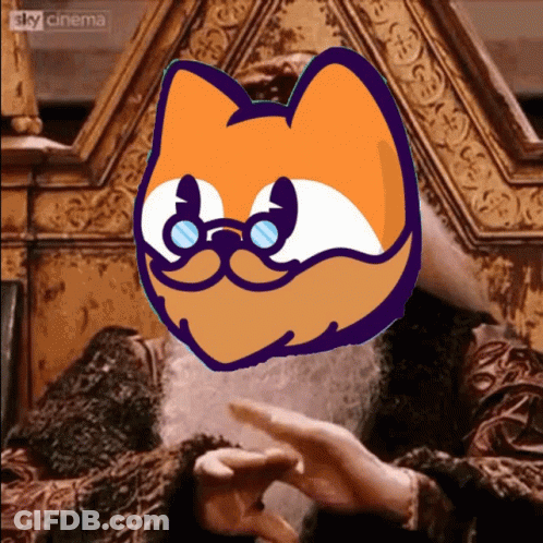 Cartoon Cat With Glasses And Beard GIF