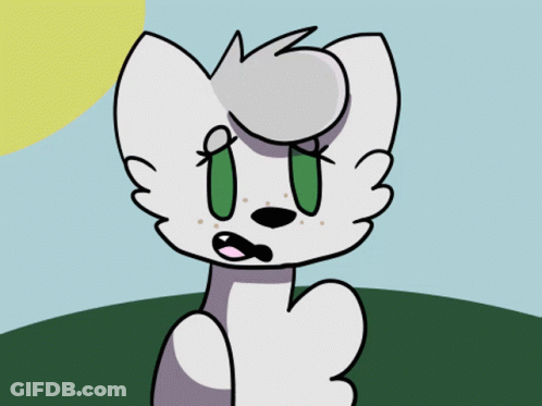 Cartoon Cat With Green Eyes GIF
