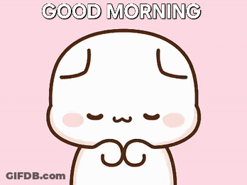 Cartoon Cat With Heart In Eye Saying Good Morning GIF