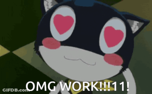 Cartoon Cat With Hearts In Eyes GIF