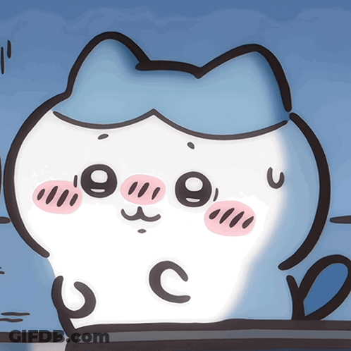 Cartoon Cat With Letter C On Face GIF