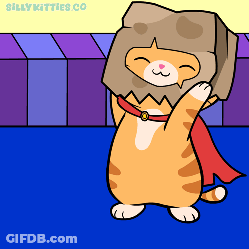 Cartoon Cat With Lion Mane GIF