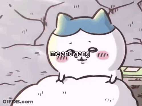 Cartoon Cat With Me And Gang GIF