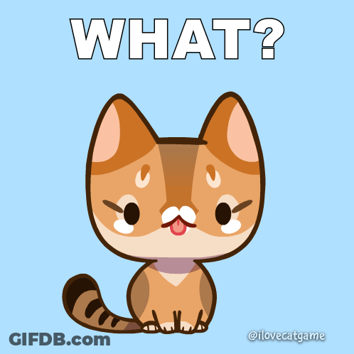 Cartoon Cat With Mustache Says What GIF
