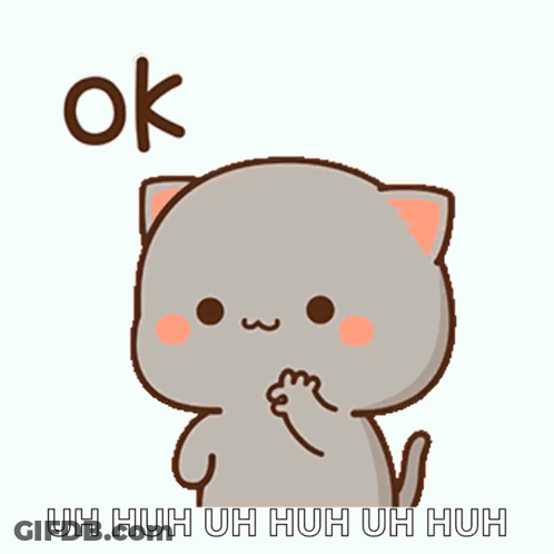 Cartoon Cat With Ok GIF
