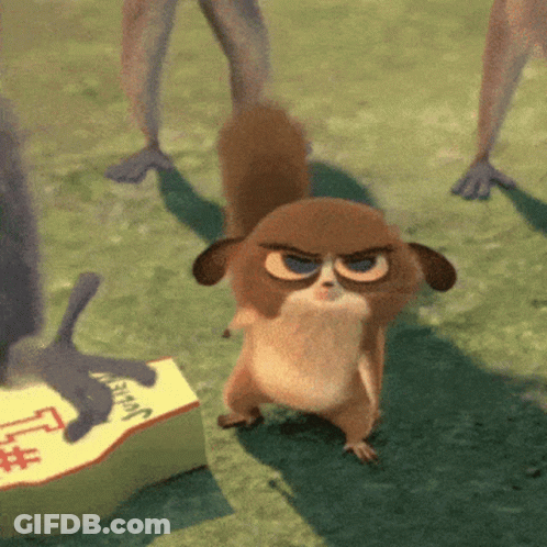 Cartoon Cat With Orange Eyes Standing GIF
