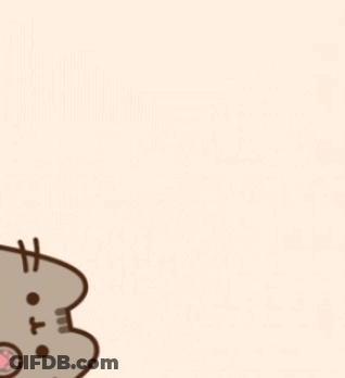 Cartoon Cat With Paw Print On Face GIF