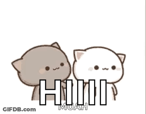 Cartoon Cat With Paw Print On Face GIF