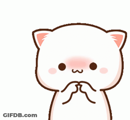 Cartoon Cat With Pink Face GIF