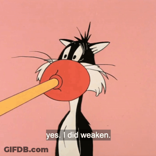 Cartoon Cat With Plunger Saying Yes I Did Weaken GIF