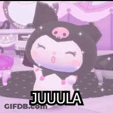 Cartoon Cat With Skull And Juula GIF