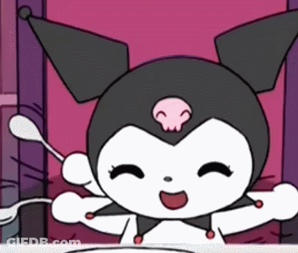 Cartoon Cat With Skull GIF