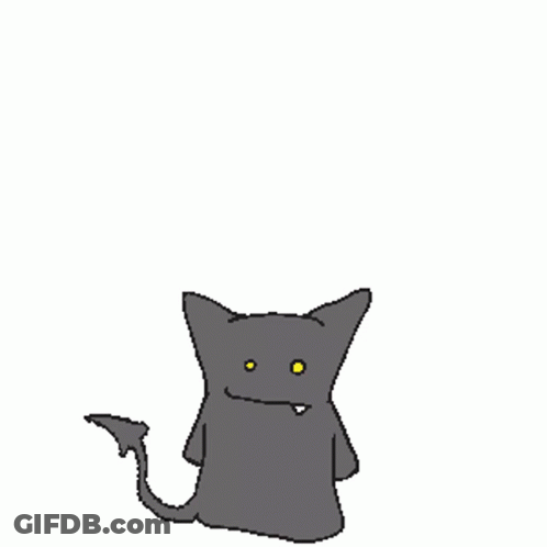 Cartoon Cat With Tail Giving Thumbs Up GIF