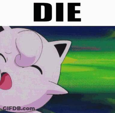 Cartoon Cat With Word Die GIF