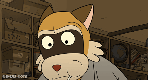 Cartoon Cat With Xmas Boxes GIF