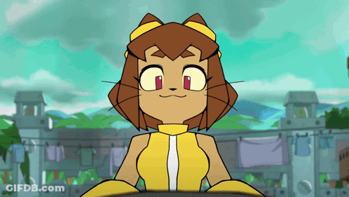 Cartoon Cat With Yellow Top GIF