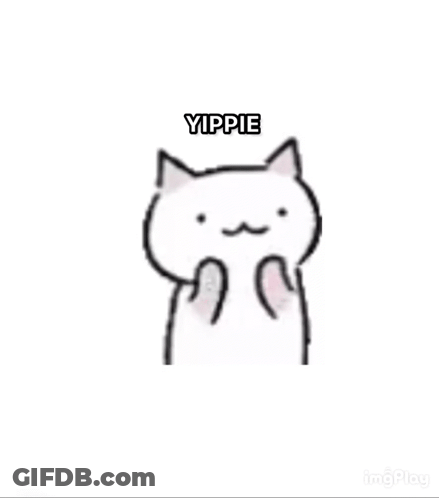 Cartoon Cat With Yippie Face GIF