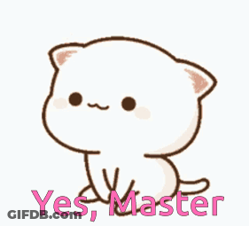 Cartoon Cat Yes Master GIF