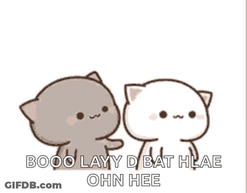 Cartoon Cats Hugging GIF