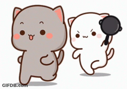 Cartoon Cats One With Frying Pan GIF