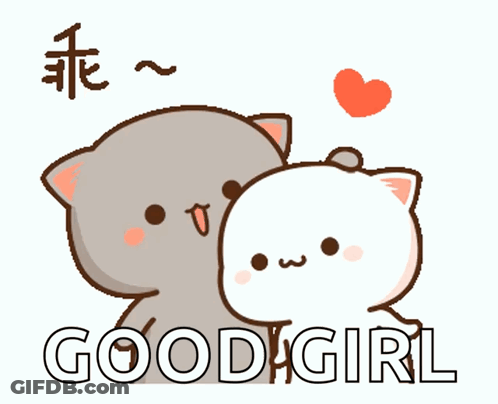 Cartoon Cats Saying Good Girl GIF