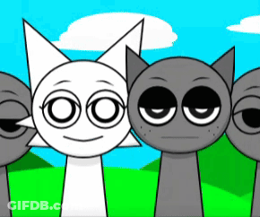 Cartoon Cats Standing Eyes Closed GIF