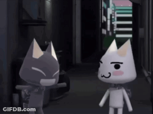 Cartoon Cats Standing Together GIF