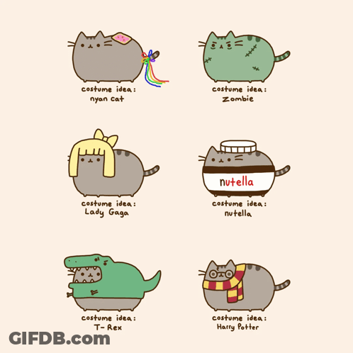Cartoon Cats With Costume Ideas Lady Gaga And Nutella GIF