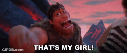 Cartoon Caveman Saying Thats My Girl GIF