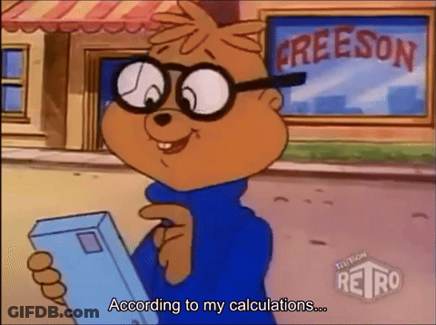 Cartoon Character According To My Calculations Holding Box GIF