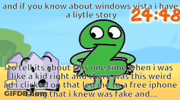 Cartoon Character And If You Know About Windows Vista I Have A Litle Story GIF