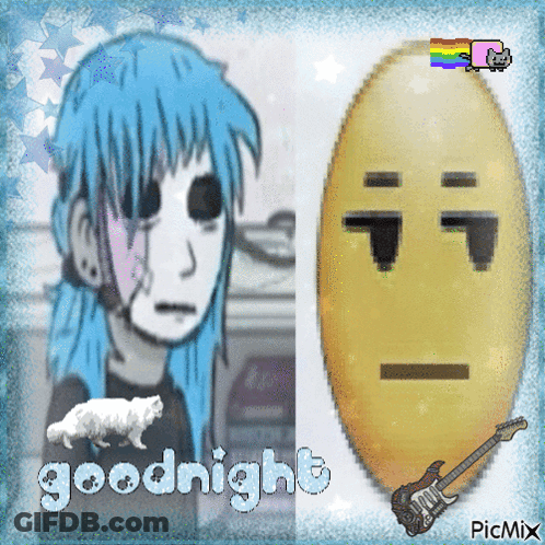 Cartoon Character And Smiley Saying Goodnight GIF