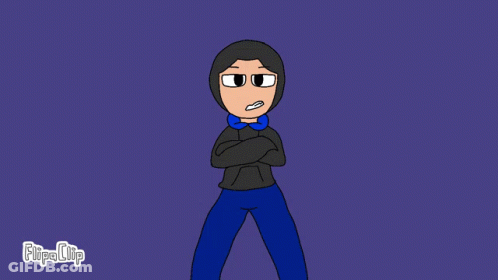 Cartoon Character Arms Crossed Flippa Clip GIF