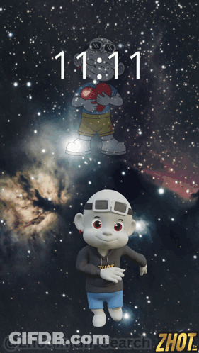 Cartoon Character At 11:11 GIF