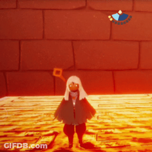 Cartoon Character At Brick Wall In Video Game GIF
