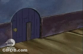 Cartoon Character At Nick Video Network Door GIF