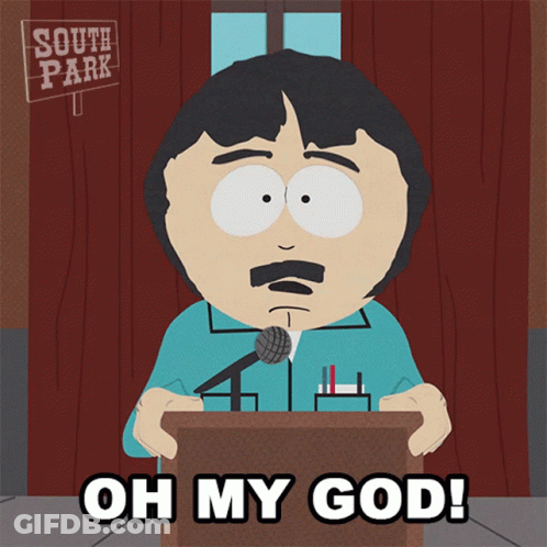 Cartoon Character At Podium Oh My God GIF