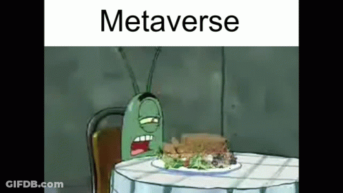 Cartoon Character At Table With Plate Of Food And Sandwich GIF