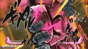 Cartoon Character Attacked By Pink Sword GIF