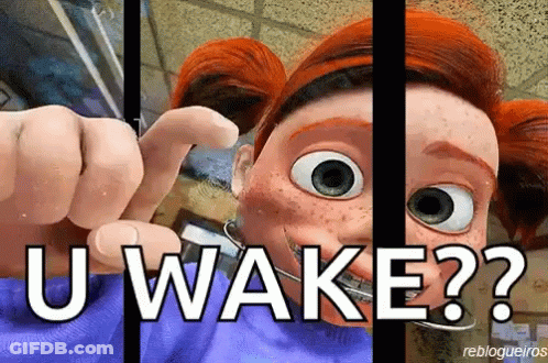 Cartoon Character Behind Bars Wake GIF