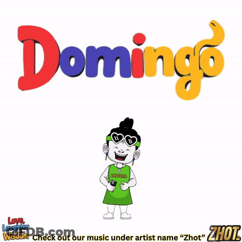 Cartoon Character Beside Domingo Sign GIF