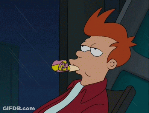 Cartoon Character Blowing Party Horn GIF