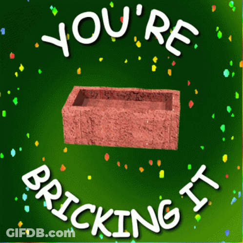 Cartoon Character Bricked Up Times 10 GIF