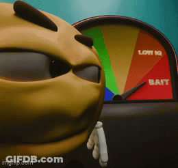 Cartoon Character By Speedometer Saying Low IQ GIF