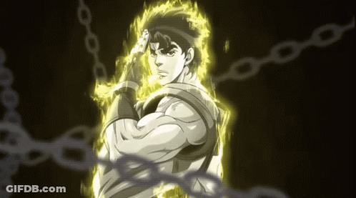 Cartoon Character Chained With Flames GIF