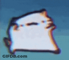 Cartoon Character Close Up Blue Background GIF
