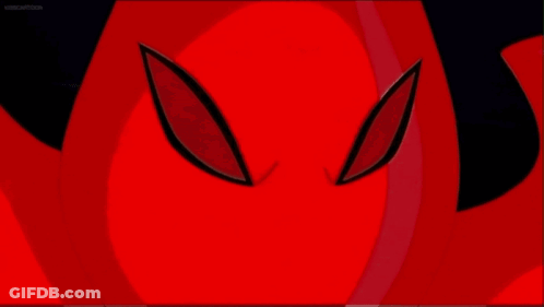 Cartoon Character Close Up Red Background GIF