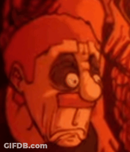 Cartoon Character Close Up With Big Eyes And Mouth GIF