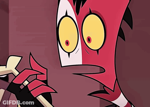 Cartoon Character Close Up With Big Eyes GIF